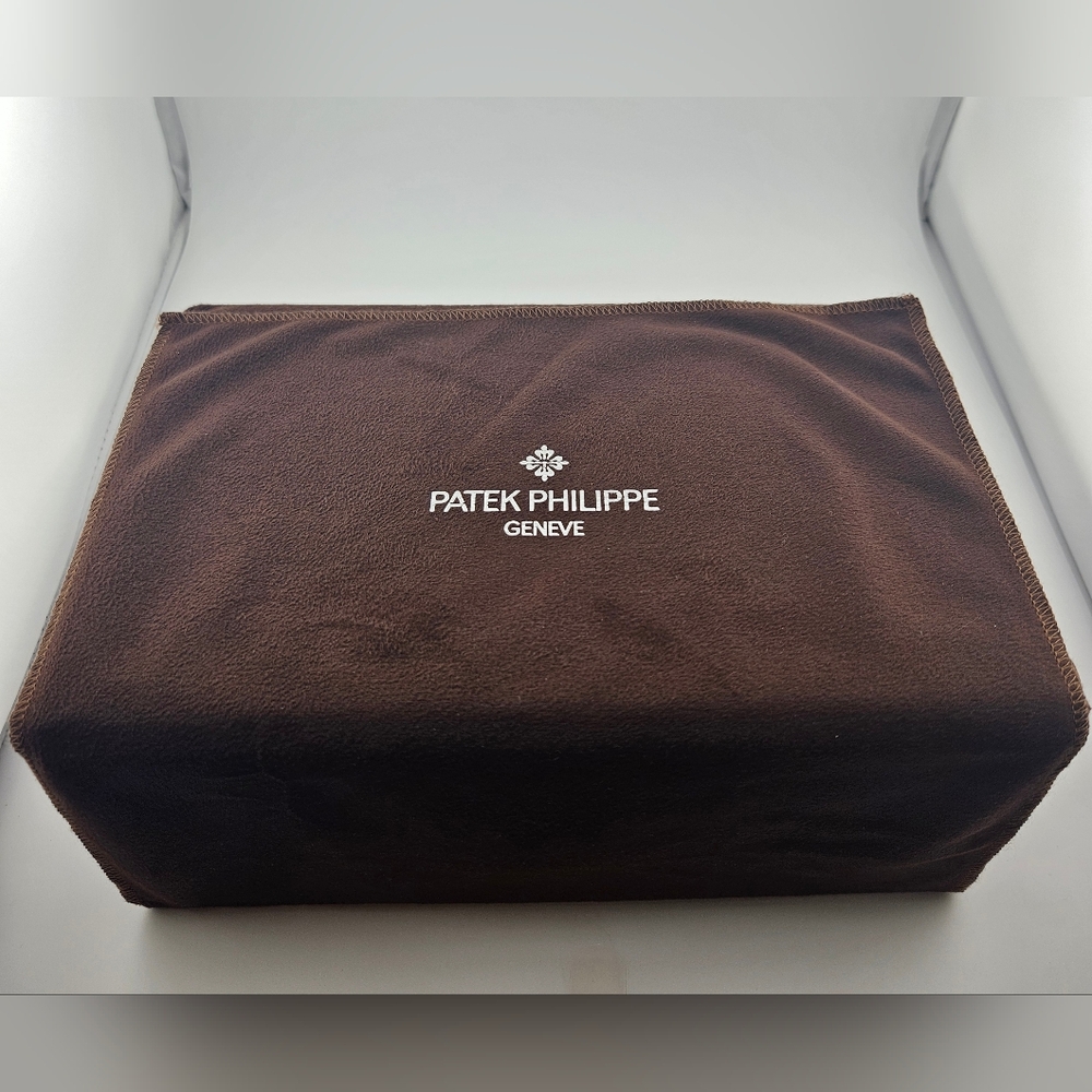 Patek Philippe brown wooden watch box with cover cloth - Picture 2 of 16